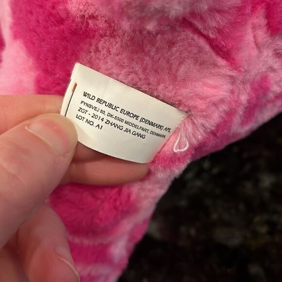 Wild Republic Pink Hippo Plush 12 Inch Big Sweet Eyes Sparkle Colorful 2… - Picture 9 of 9